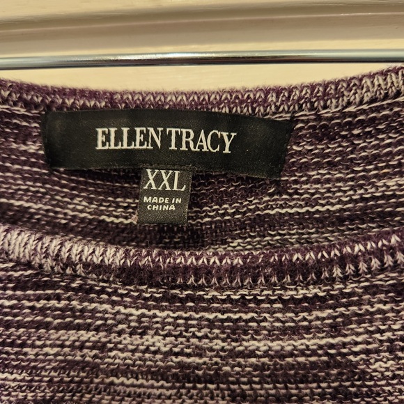 Ellen Tracy Crew Neck Purple Marbled Sweater XXL - Picture 2 of 5